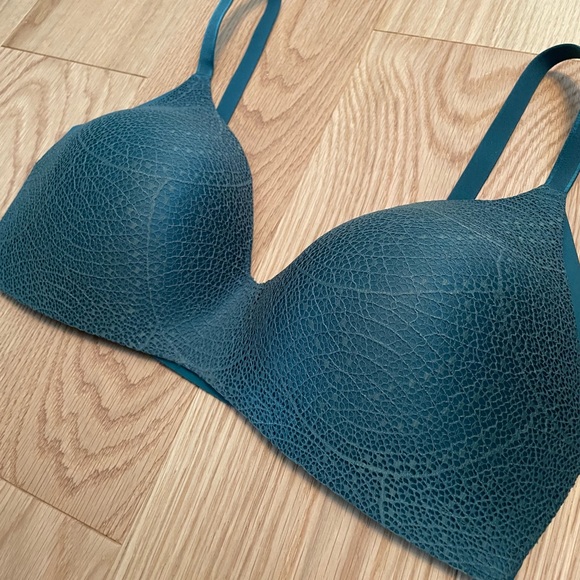 EUC 7+ Knix Wingwoman Lace Contour Bra emerald green - Picture 3 of 8